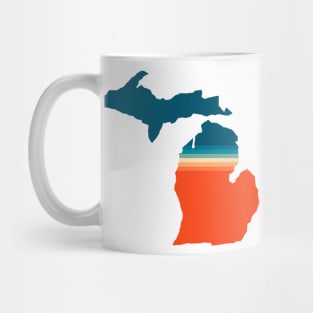 Michigan State Retro Map Mug